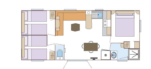 Cottage Premium – 36 m² – 3 bedrooms 4/6 Ppl.