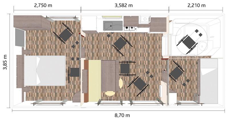 Cottage Confort PMR 34m² – 2 chambres 2/4 Pers.