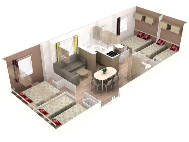 Cottage Premium – 40 m² – 4 chambres 6/8 Pers.
